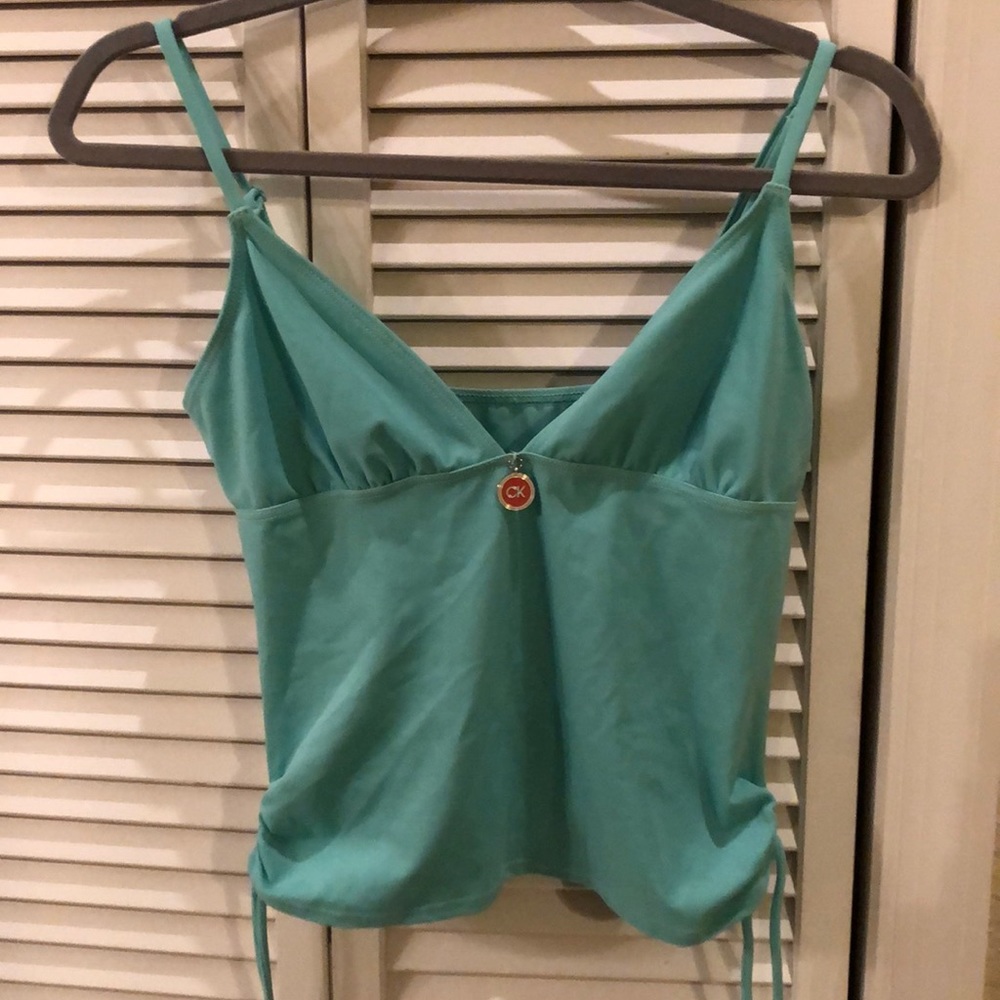 Calvin Klein teal tankini swimming top